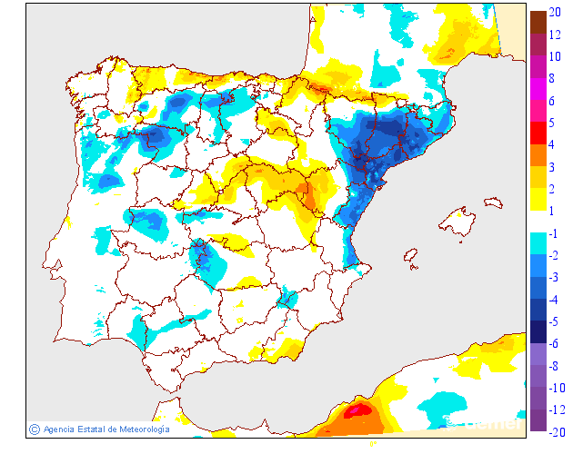 Variación de temperaturas máximas AEMET Meteosojuela 20