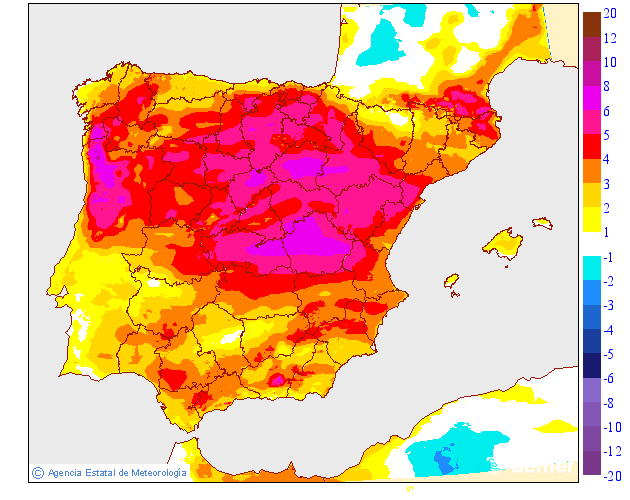 Variación de temperaturas máximas AEMET Meteosojuela 25