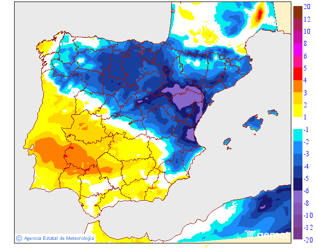 Variación de temperaturas máximas AEMET Meteosojuela 28