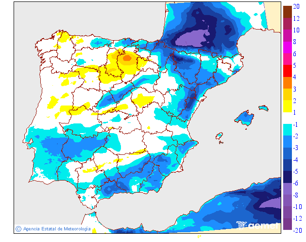 Variación de temperaturas máximas AEMET Meteosojuela 31