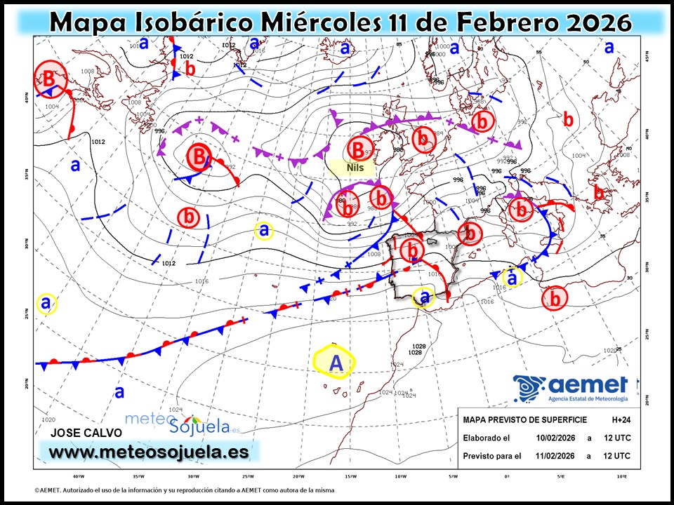 Mapa Isobárico La Rioja. Meteosojuela