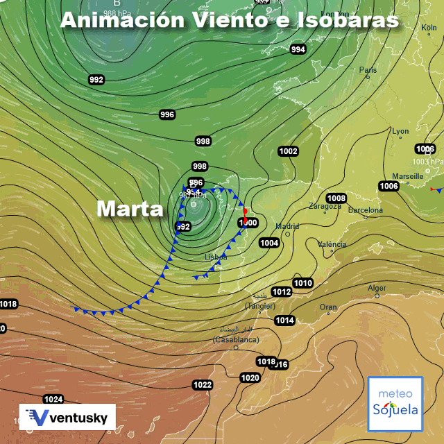 Animación Borrasca Marta