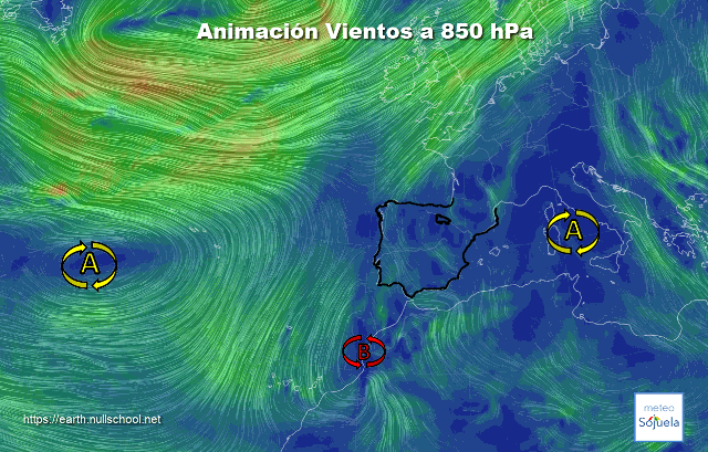Animación Viento 850hPa.