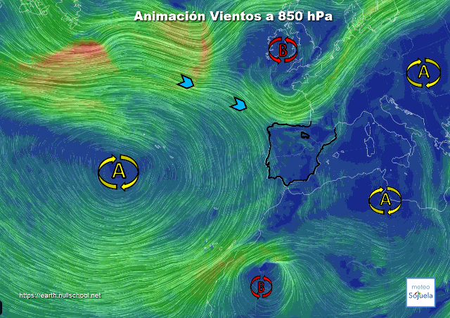 Animación Viento 850hPa.