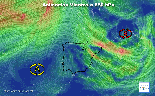 Animación Viento 850hPa.CIERZO