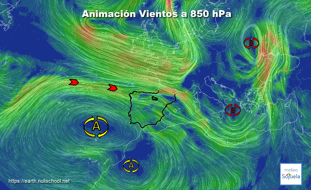 Animación Viento 850hPa