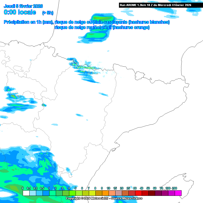 Animación evolución de las precipitaciones previstas en La Rioja