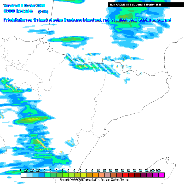 Animación evolución de las precipitaciones previstas en La Rioja