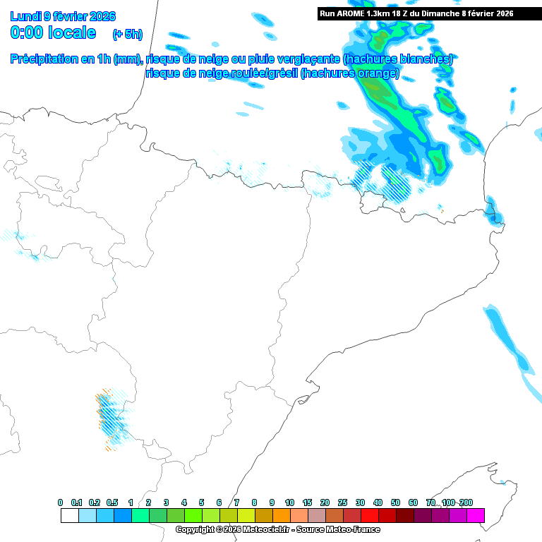 Animación evolución de las precipitaciones previstas en La Rioja