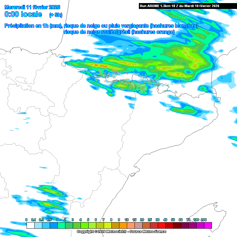 Animación evolución de las precipitaciones previstas en La Rioja
