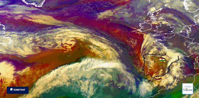 Animación imágenes satélite Meteosat. Borrascas Ingrid Joseph y Kristin