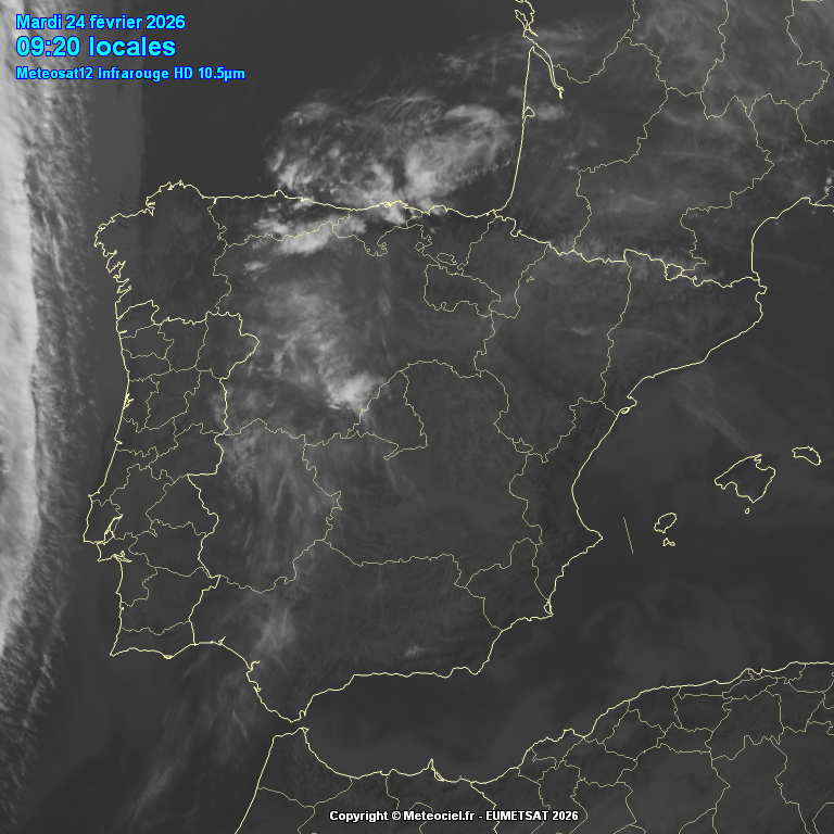 Imágenes de satélite Nubes Altas