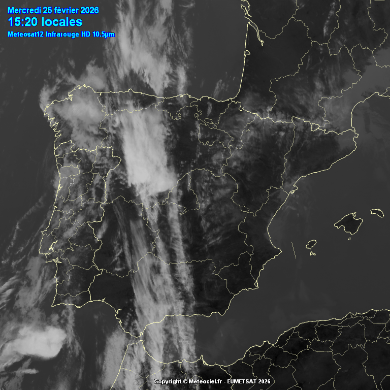 Imágenes de satélite Nubes Altas