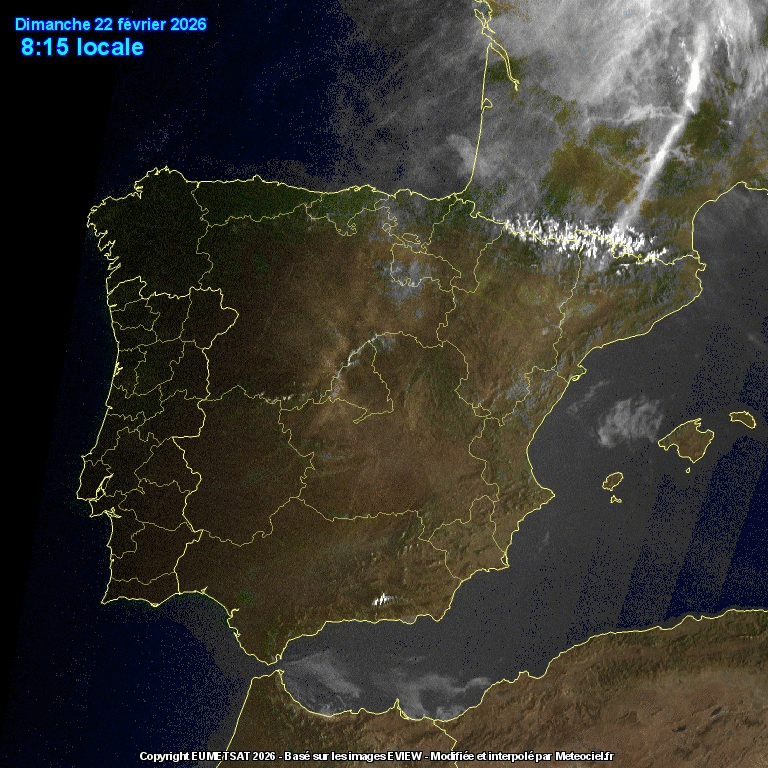 Imágenes de satélite Nubes Altas