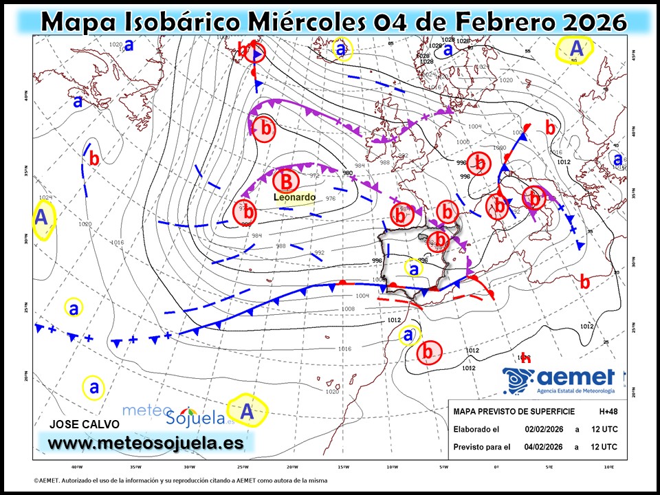 Mapa Isobárico La Rioja. Meteosojuela