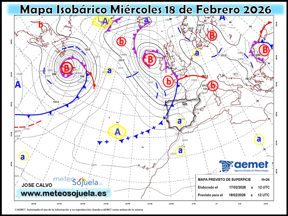 Mapa Isobárico La Rioja. Meteosojuela