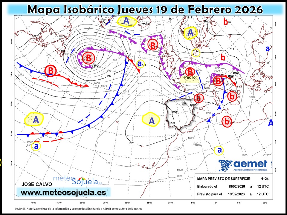 Mapa Isobárico La Rioja. Meteosojuela