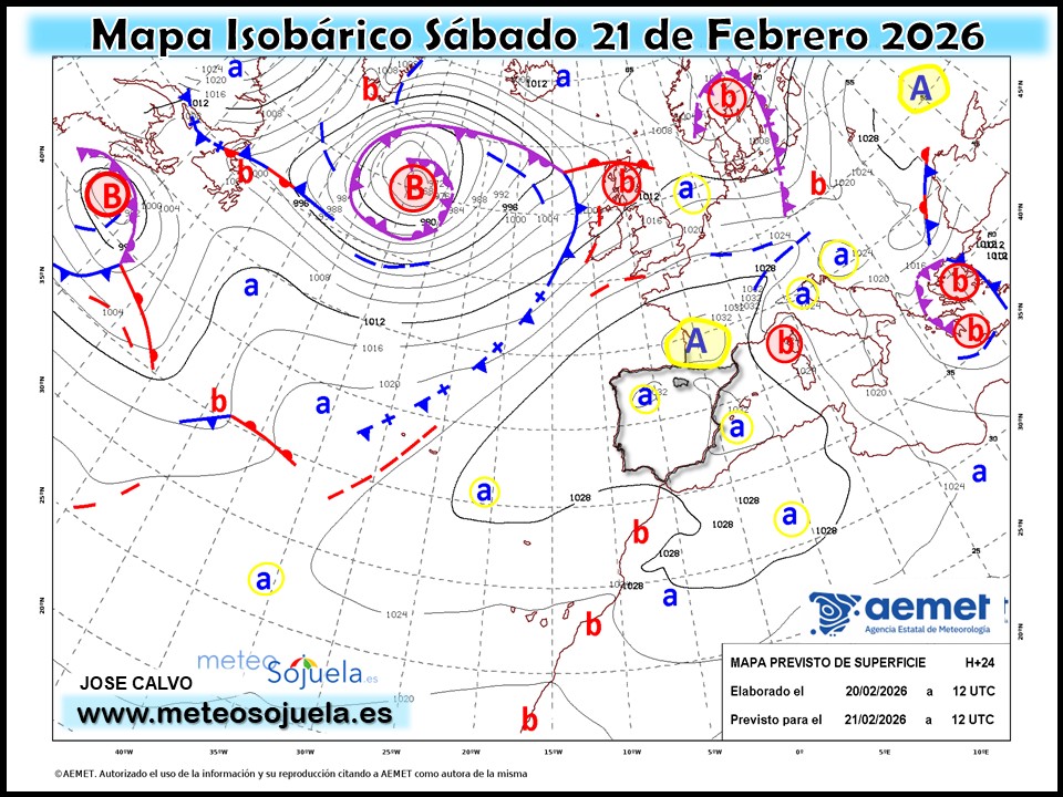 Mapa Isobárico La Rioja. Meteosojuela