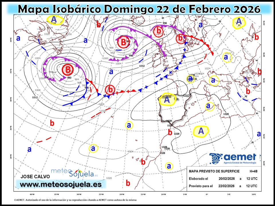 Mapa Isobárico La Rioja. Meteosojuela