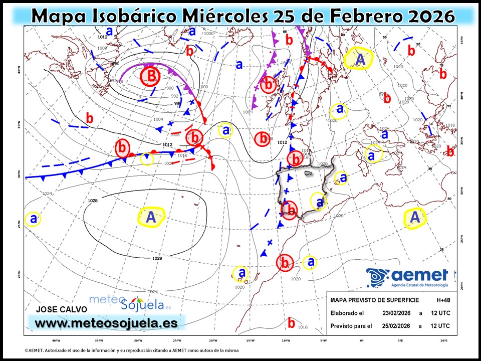 Mapa Isobárico La Rioja. Meteosojuela