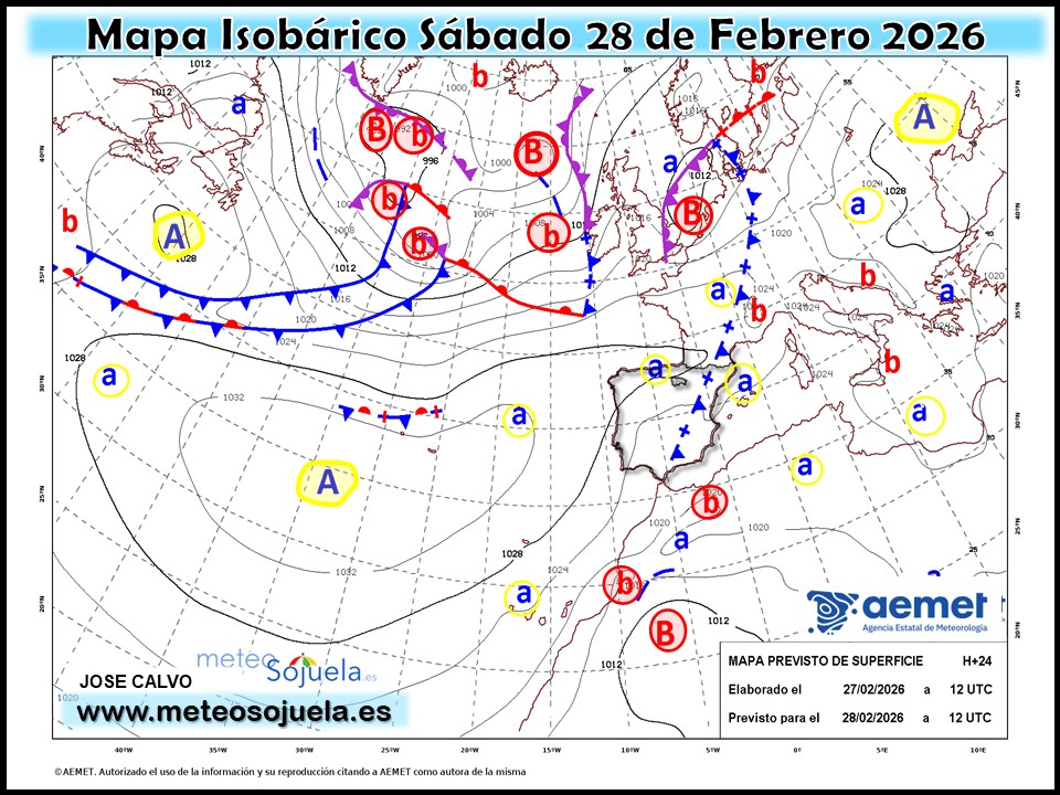 Mapa Isobárico La Rioja. Meteosojuela