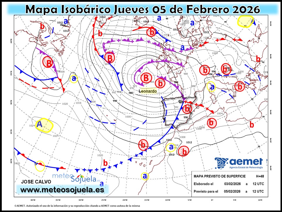 Mapa Isobárico La Rioja. Meteosojuela