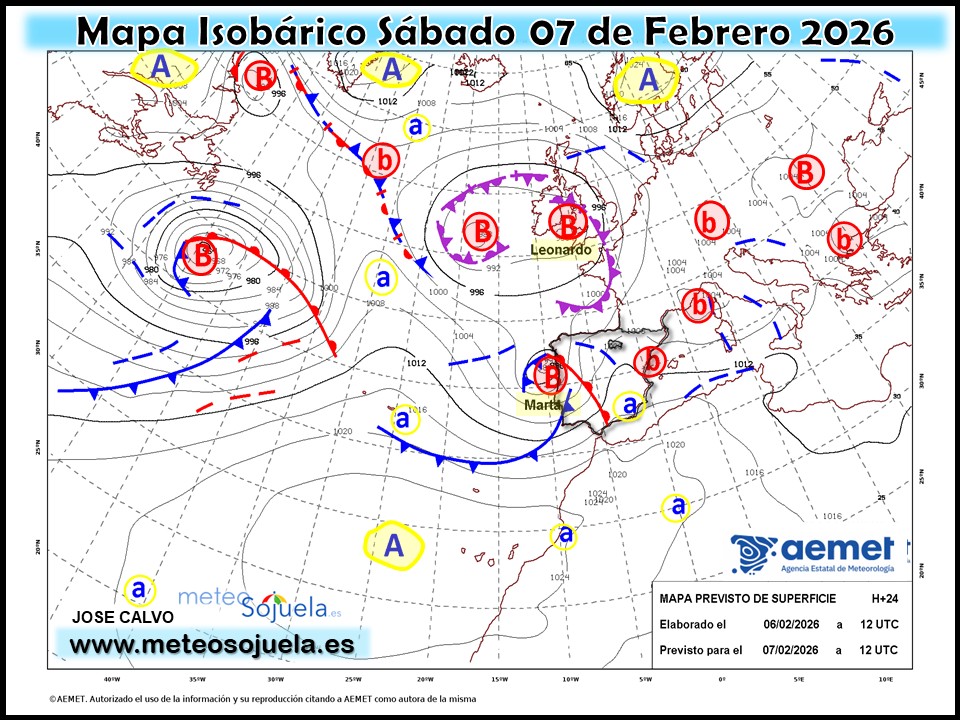 Mapa Isobárico La Rioja. Meteosojuela