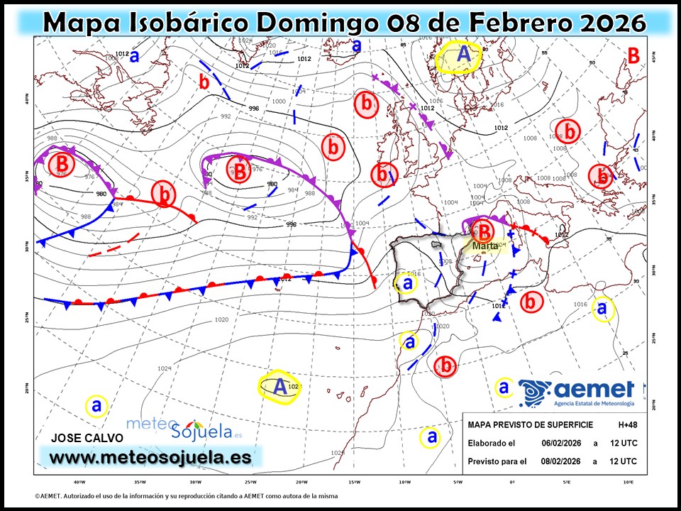 Mapa Isobárico La Rioja. Meteosojuela