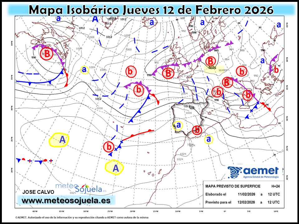 Mapa Isobárico La Rioja. Meteosojuela