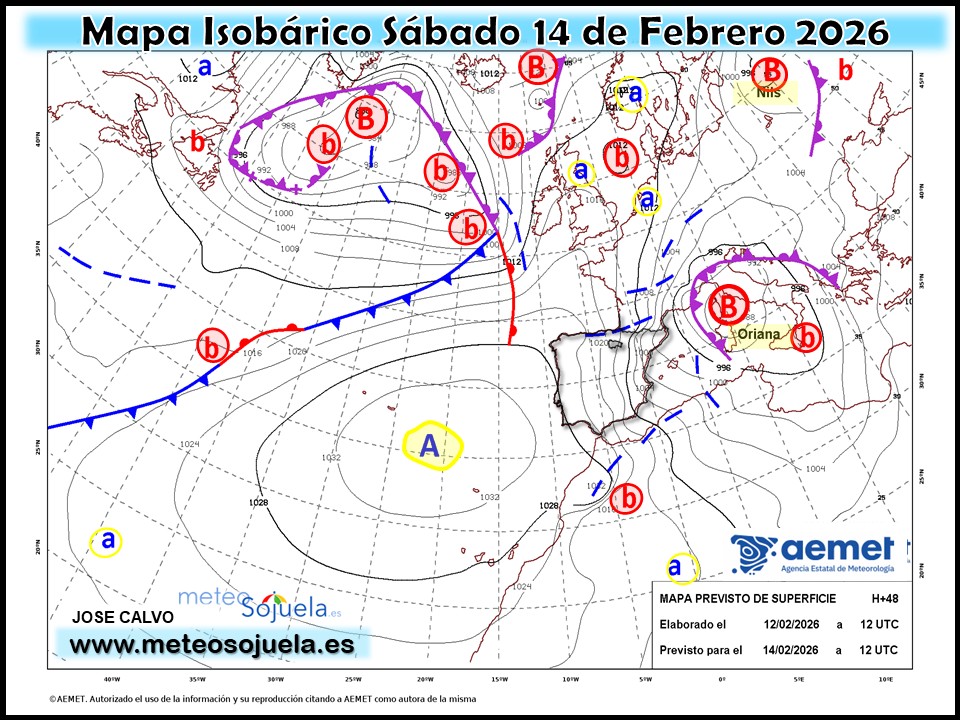Mapa Isobárico La Rioja. Meteosojuela