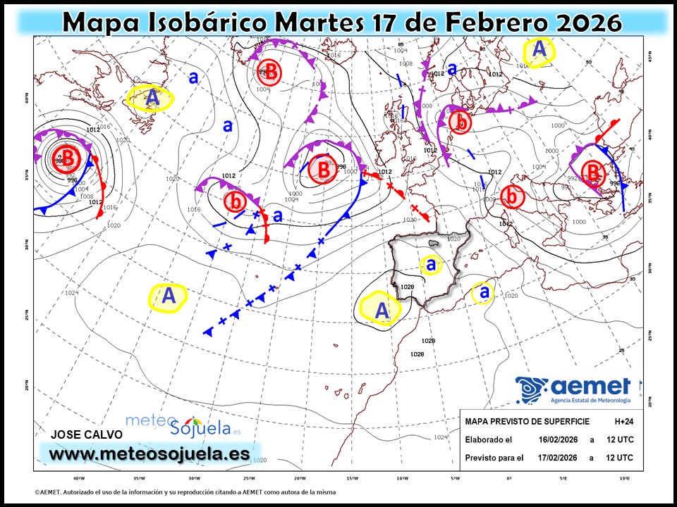 Mapa Isobárico La Rioja. Meteosojuela