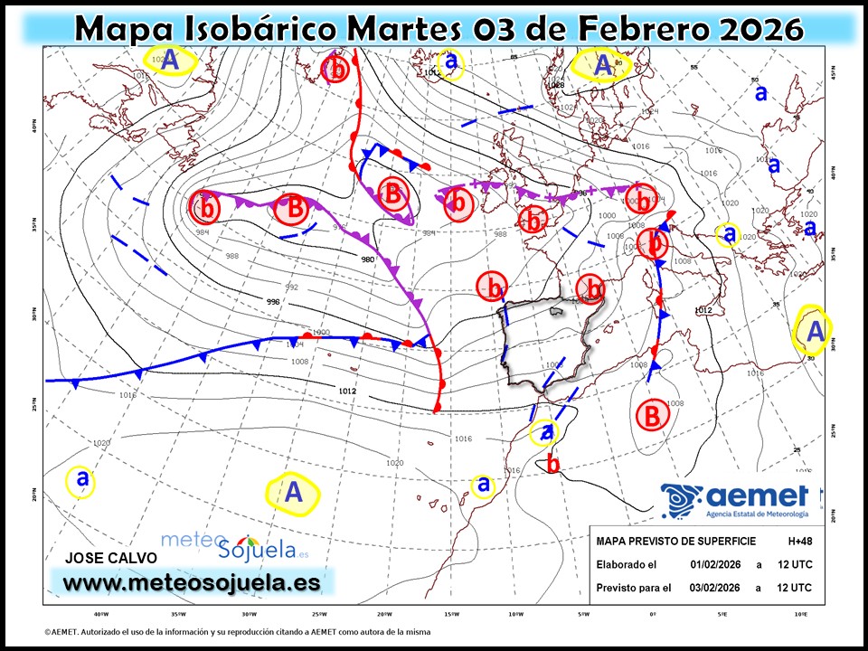 Mapa Isobárico La Rioja. Meteosojuela