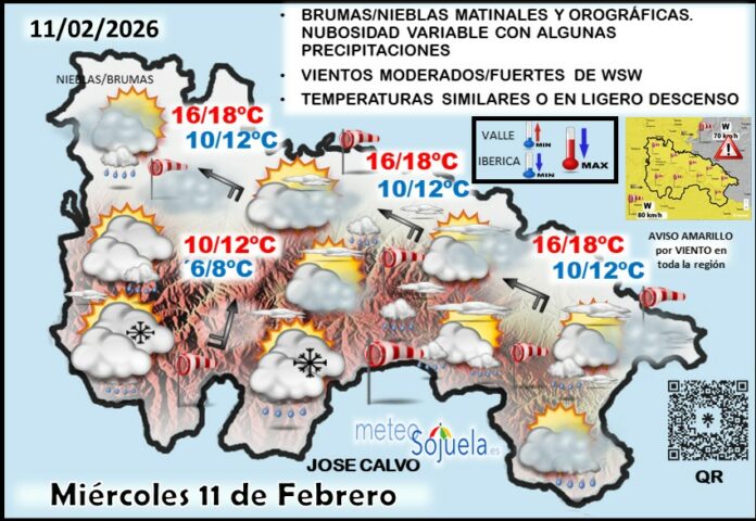Mapa del tiempo en La Rioja. Meteosojuela Mapa del tiempo en La Rioja. Meteosojuela