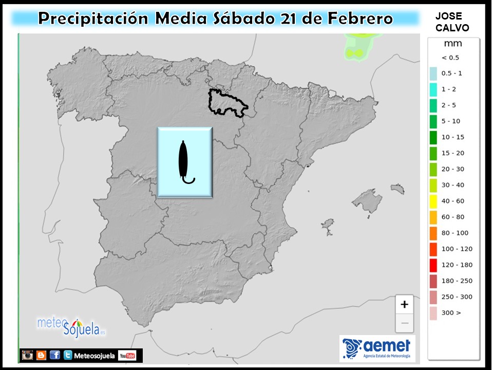 Precipitación Media según AEMET