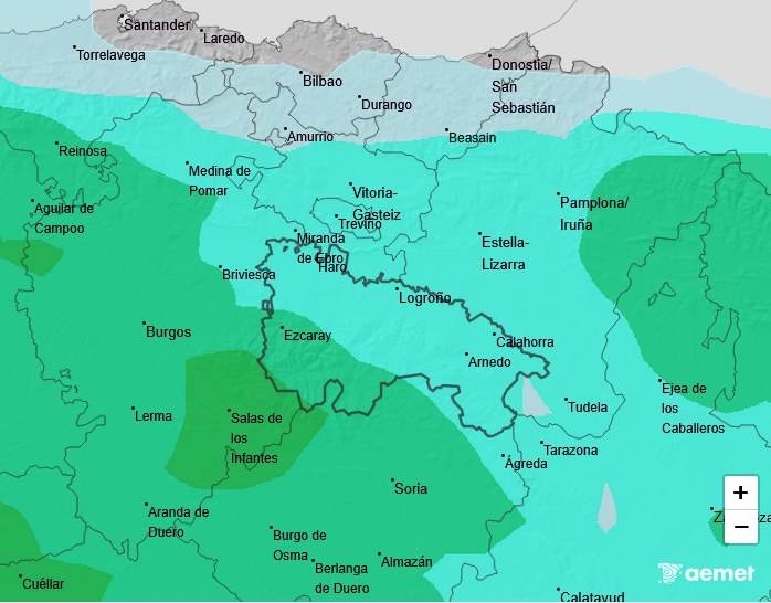 Precipitación Media según AEMET. Meteosojuela La Rioja 03