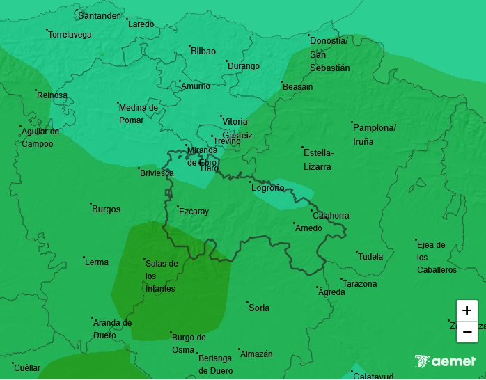 Precipitación Media según AEMET. Meteosojuela La Rioja 04