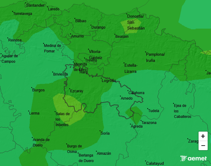 Precipitación Media según AEMET. Meteosojuela La Rioja 09