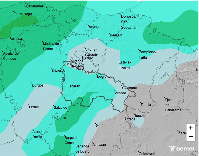 Precipitación Media según AEMET. Meteosojuela La Rioja 27