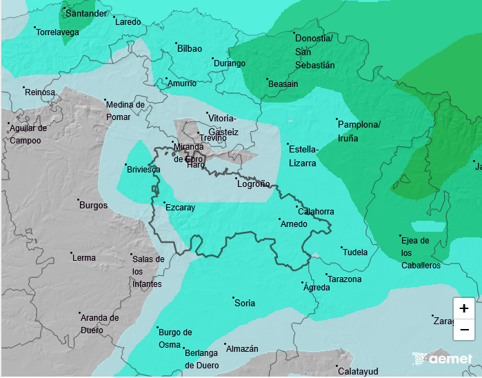 Precipitación Media según AEMET. Meteosojuela La Rioja 28