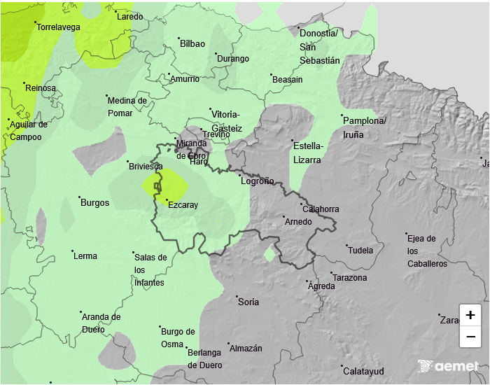 Probabilidad de Precipitación según AEMET. Meteosojuela La Rioja 01