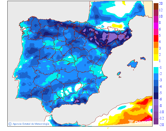 Variación de temperaturas máximas AEMET Meteosojuela 13