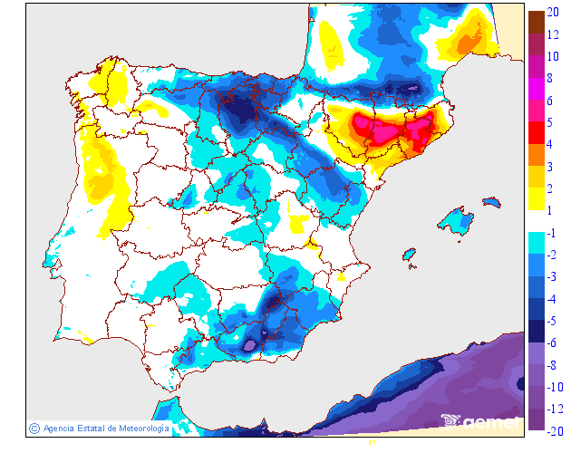 Variación de temperaturas máximas AEMET Meteosojuela 14