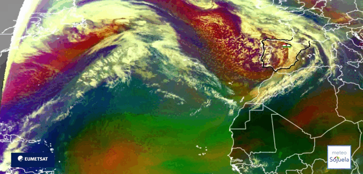 Animación imágenes satélite Meteosat Río de humedad