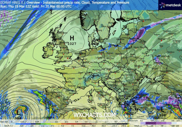 Animación Modelos de Centros de presión y borrascas GFS Europa. Meteosojuela La Rioja