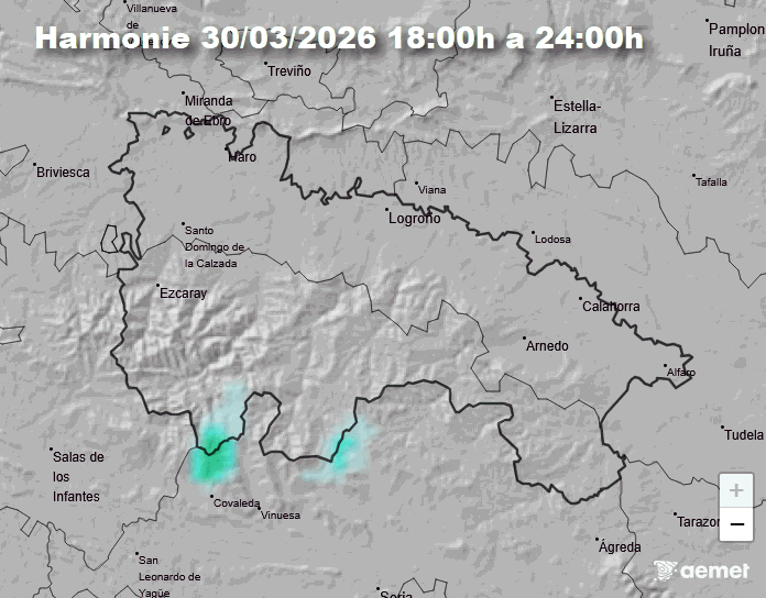 Animación Precipitación Modelo Haromonie 29 03 2026