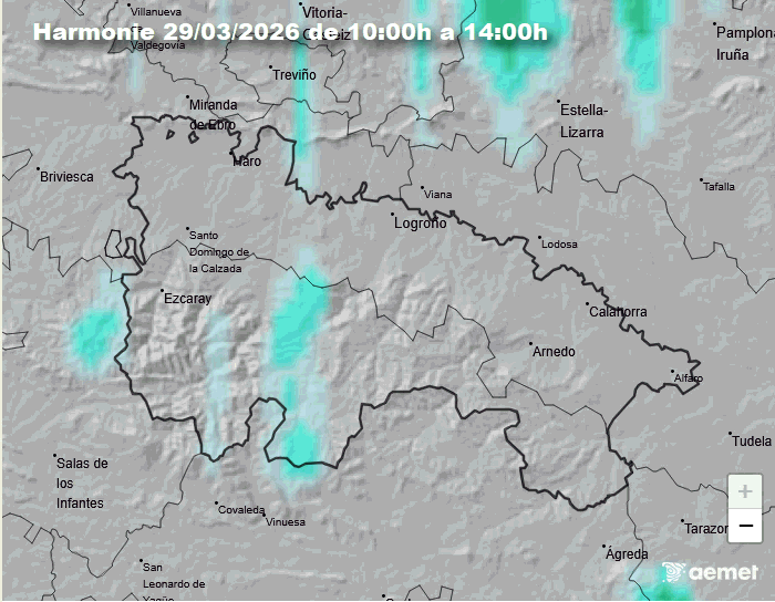 Animación Precipitación Modelo Haromonie 29 03 2026