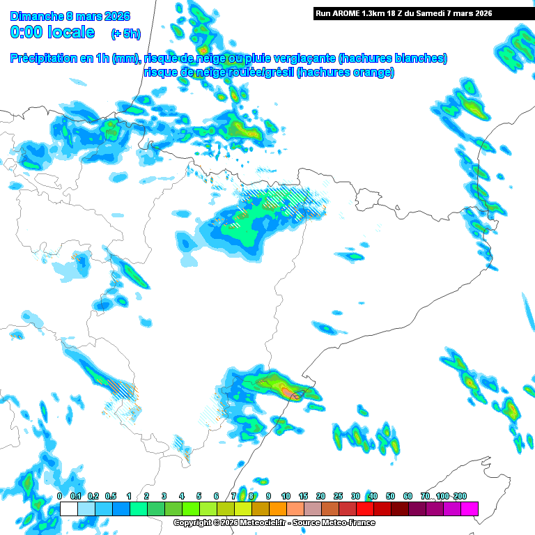 Animación evolución de las precipitaciones previstas en La Rioja