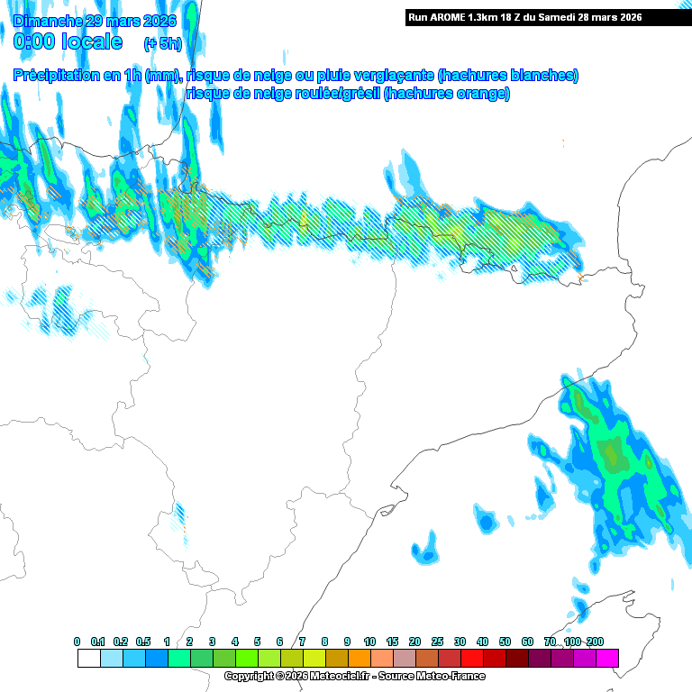 Animación evolución de las precipitaciones previstas en La Rioja