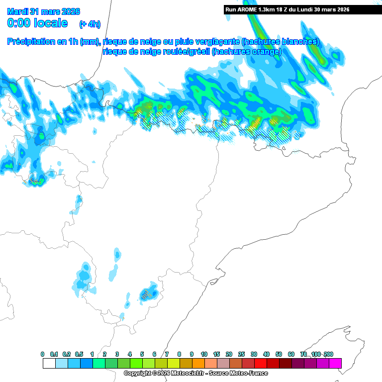 Animación evolución de las precipitaciones previstas en La Rioja