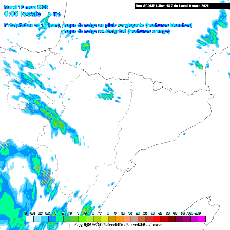 Animación evolución de las precipitaciones previstas en La Rioja